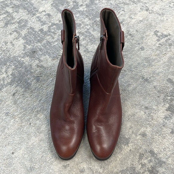 New Munro Tyler Western Ankle Boots Bootie Dark Rust Brown Sz 7.5 Narrow - Picture 3 of 14